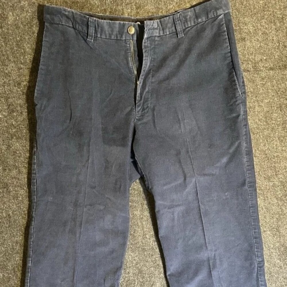 Haggar Men's Classic Fit Blue/Navy Corduroy Pants 34x29